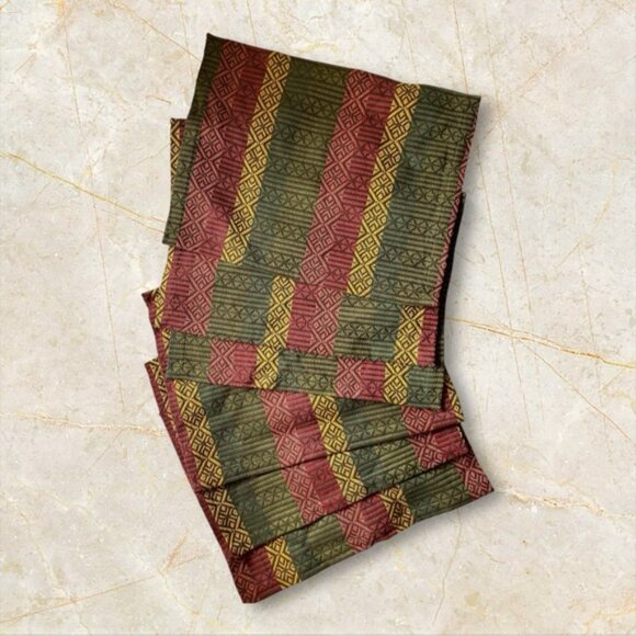 Tag Woven Geometric Patterned Fabric Placemats 14"x19" Set of 6 – *New* - Picture 4 of 8